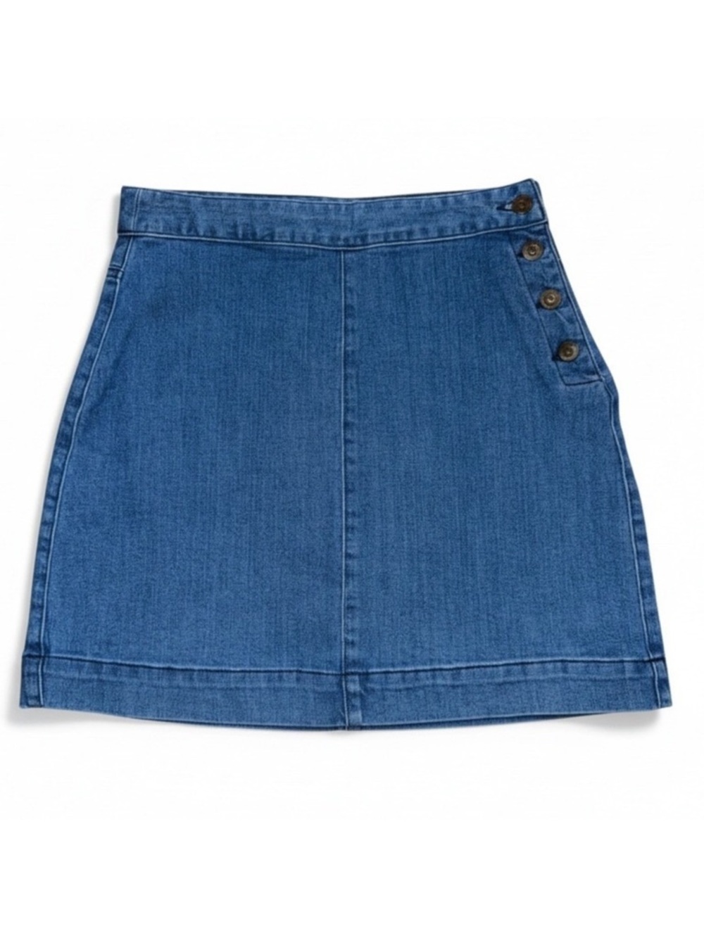 Harper Heritage size M denim mini skirt with 4 side button closure - Picture 2 of 7